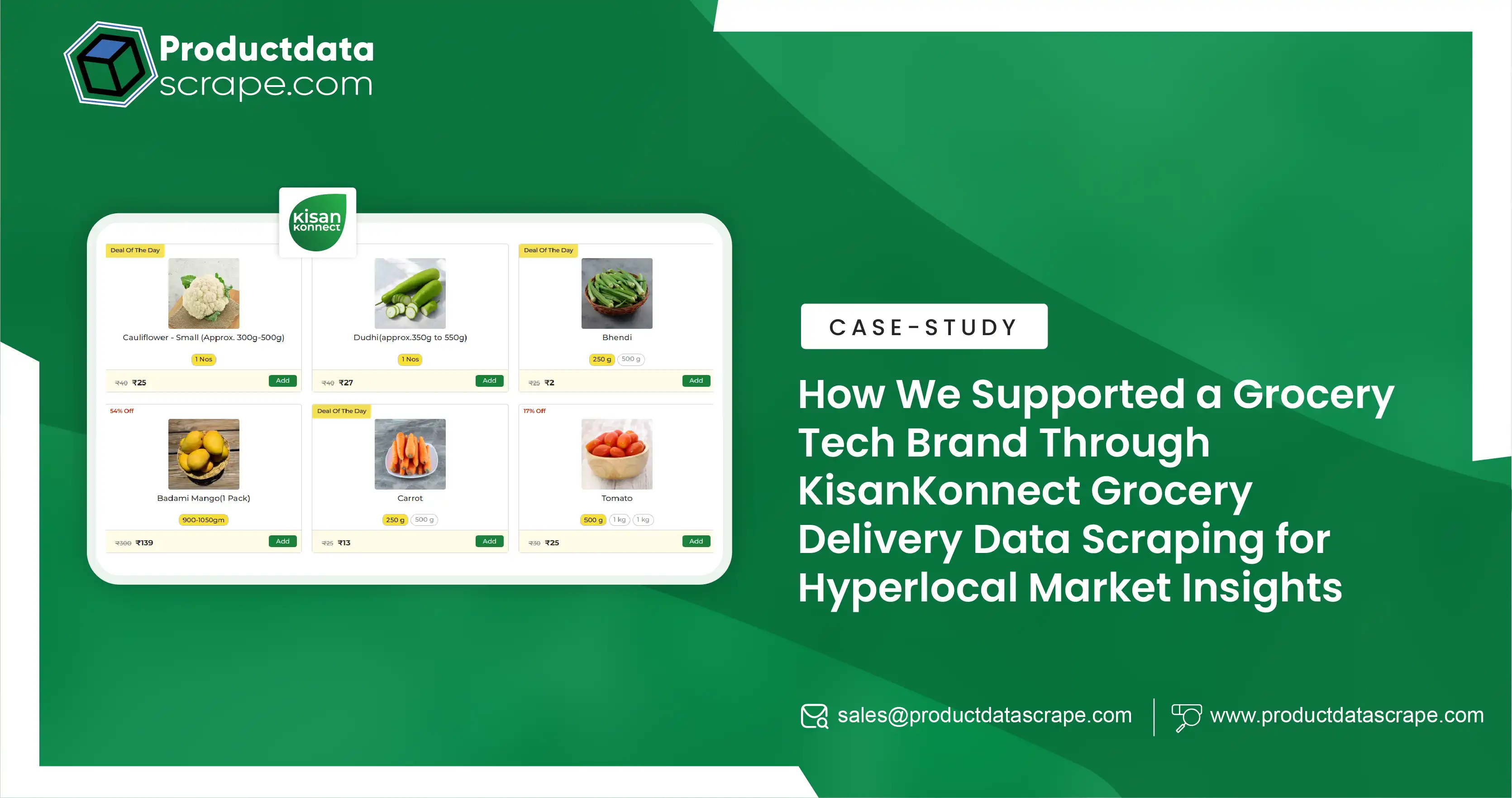 How We Supported a Grocery Tech Brand Through KisanKonnect Grocery Delivery Data Scraping for Hyperlocal Market Insights
